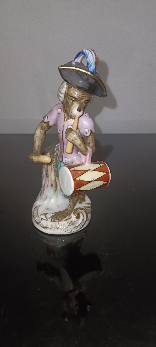 German Porcelain Monkey Musicians -photo-3