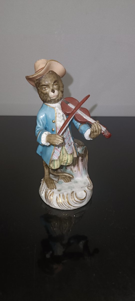 German Porcelain Monkey Musicians -photo-4