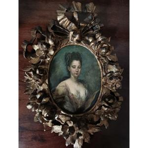 Large Miniature On Copper Eighteenth Century