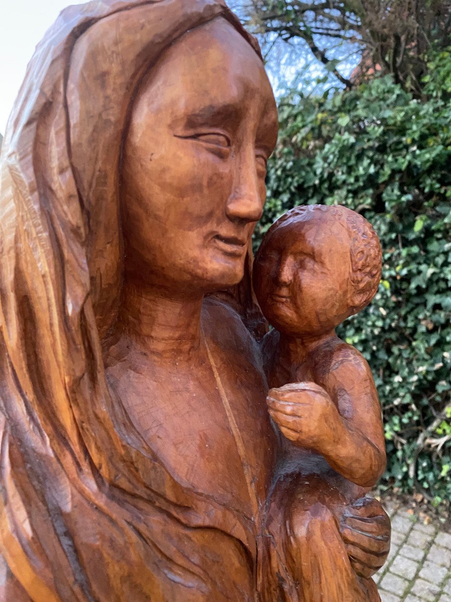 Vierge A L Enfant Noyer-photo-1