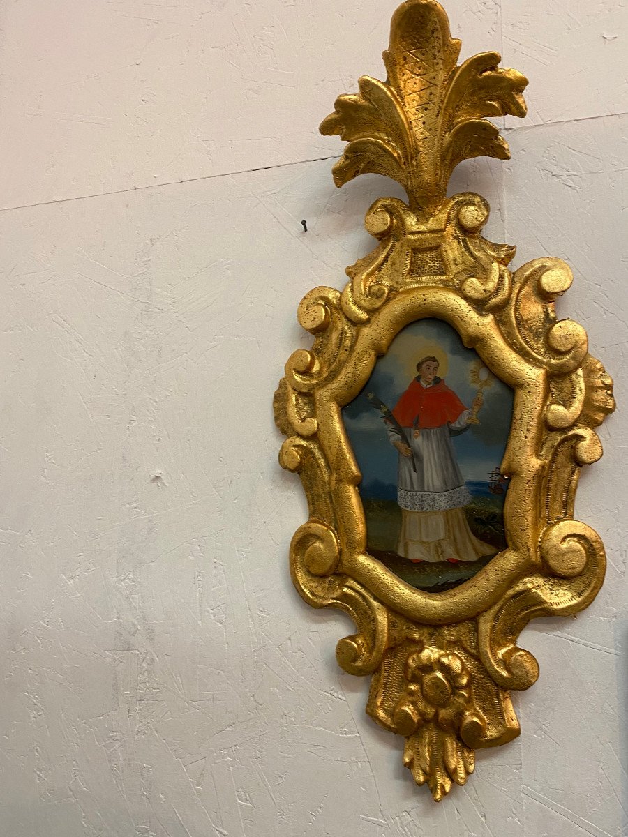 Gouache Under Glass Saint Martyr St Raymond Nonnatus-photo-1
