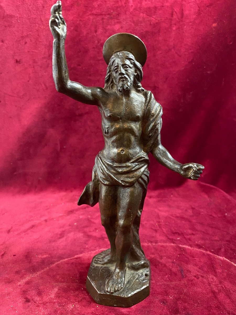Christ Benissant Bronze 16 Eme Siecle