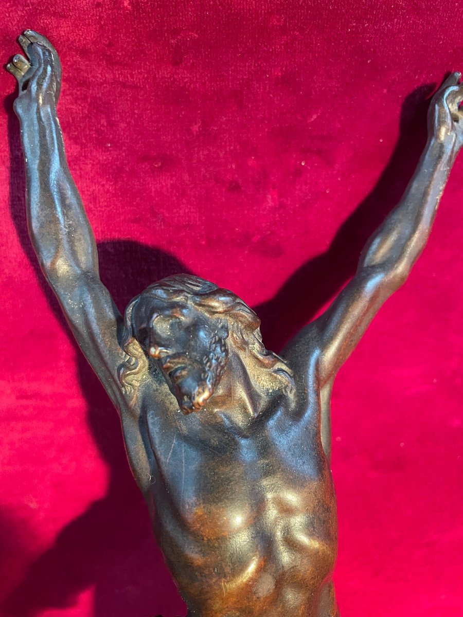 Christ In Bronze From 18 Eme Century-photo-2