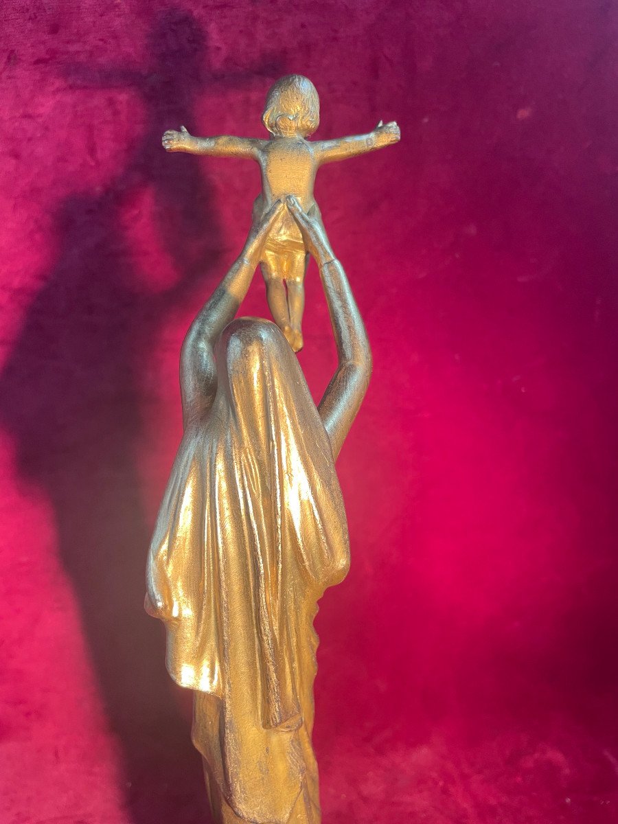 Vierge D Albert Bronze Dore  Roze-photo-2