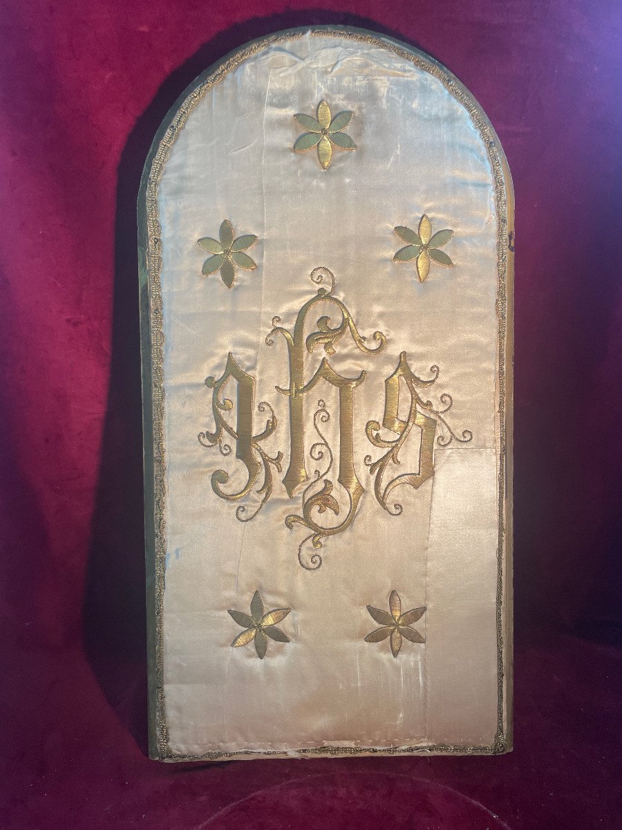 Tabernacle Porte Ostensoir Bois Dore-photo-5