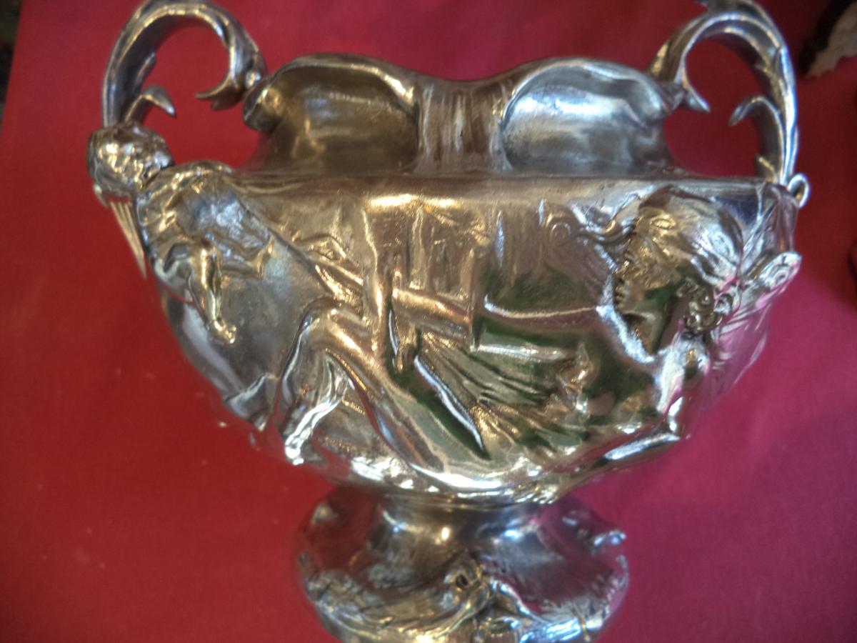 In Tin Cup Signed Auguste Moreau