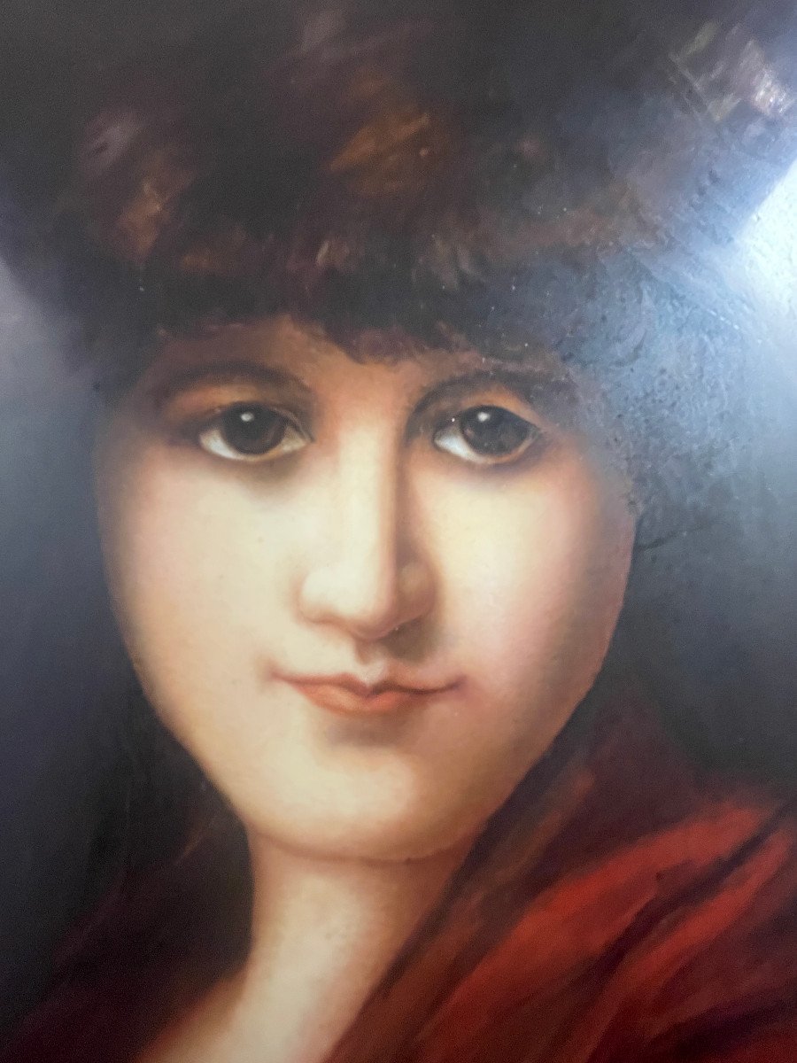 Jeune Fille Peinture Sur Porcelaine-photo-4