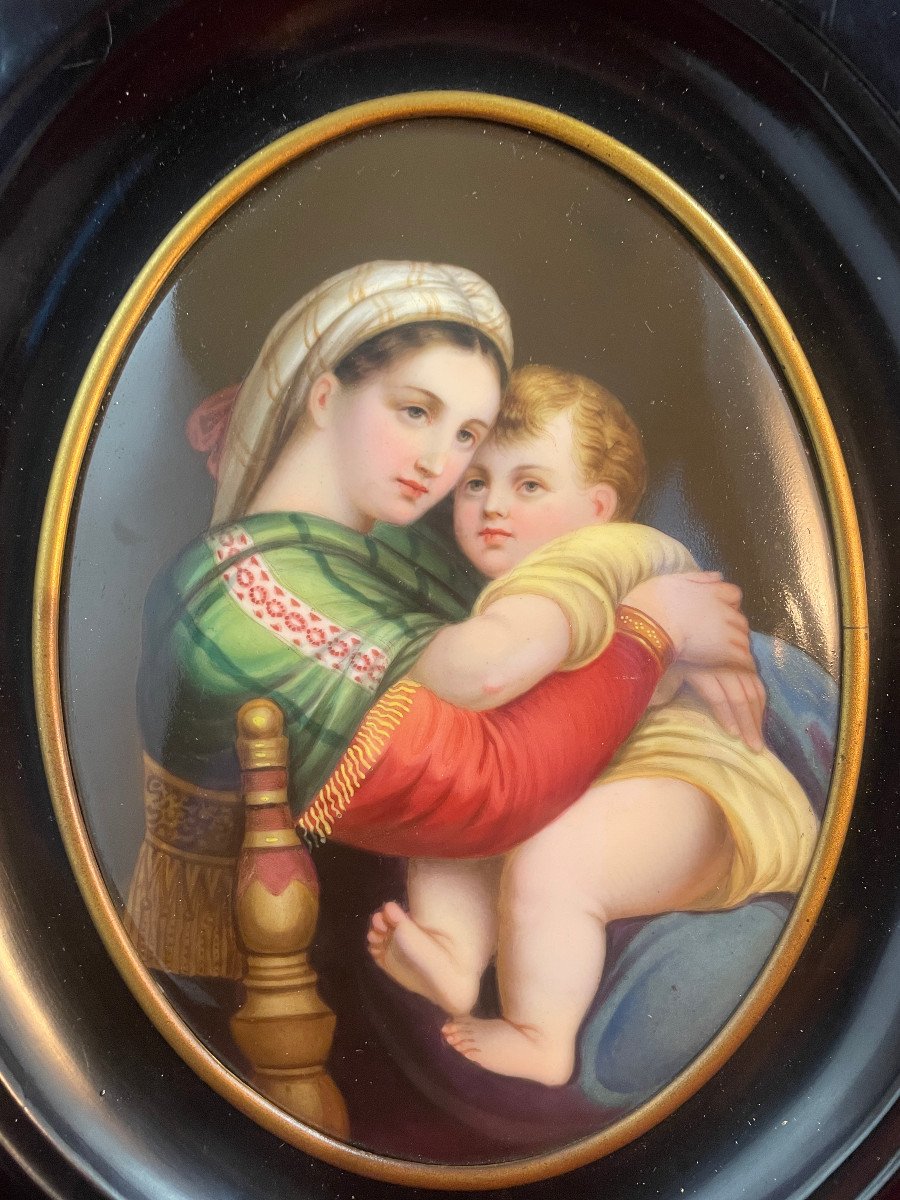 Virgin In The Chair Painted Porcelain-photo-2