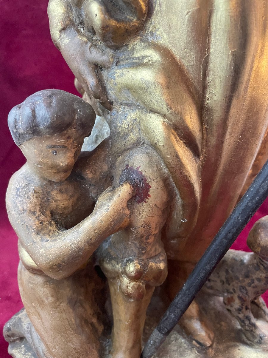 Saint Roch Statuette 18 Eme Siecle-photo-2