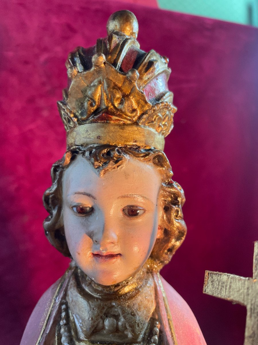 Enfant Jesus De Prague Yeux En Verre-photo-2