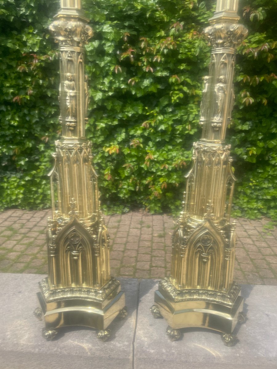 Neo Gothic Bronze Candlesticks -photo-7