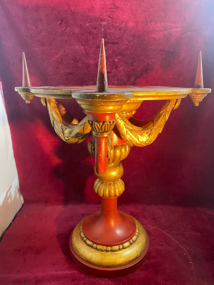 Thabor Wooden Painted Spade Candle