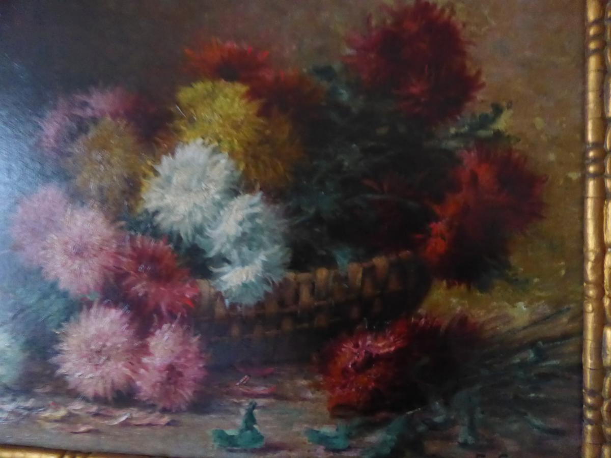 Tableau  Fleurs De Gaston Corbier-photo-2