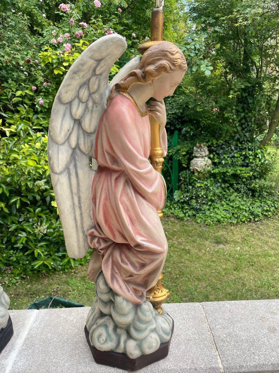 Angels Ceroferaires Sulpician Statues-photo-3