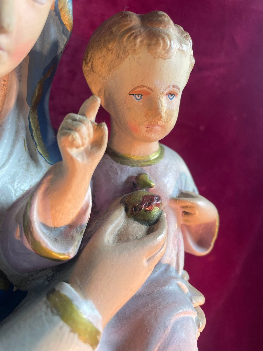 VIERGE A L ENFANT STATUE-photo-2