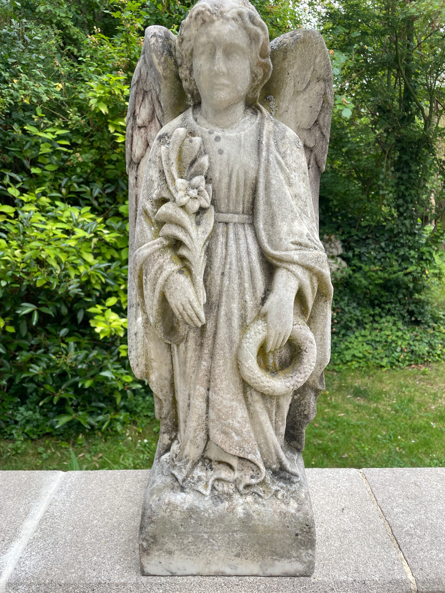 Sculpted Marble Angel 