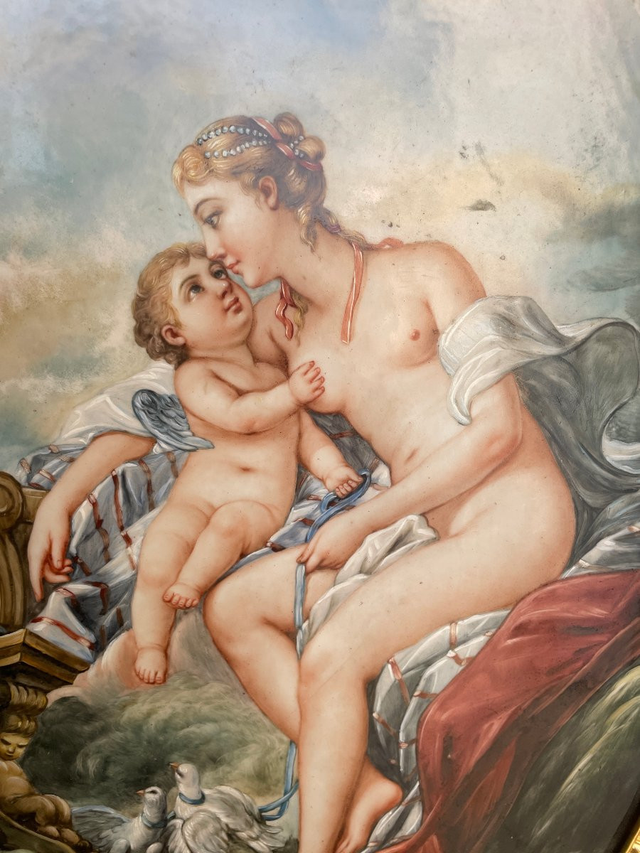 KPM TABLEAUX PORCELAINE PEINTE PAIRE-photo-5