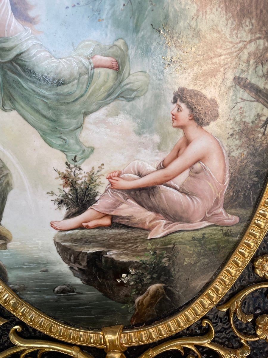 KPM TABLEAUX PORCELAINE PEINTE PAIRE-photo-6