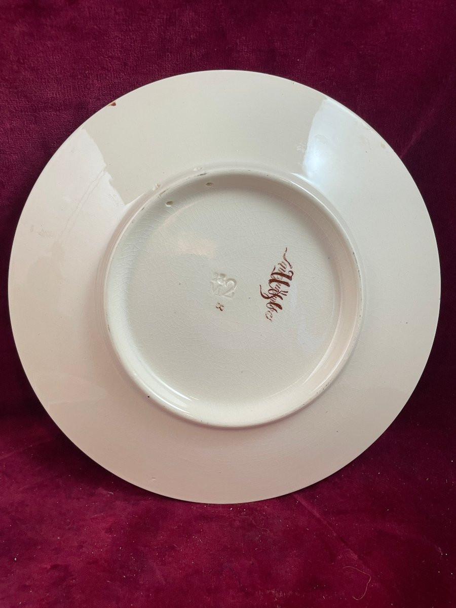Three Sarreguemines Plates Tsar And Tsarina Nicholas Ii-photo-1