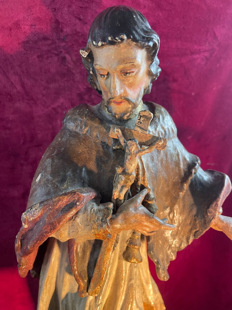 SAINT JEAN DE LA CROIX STATUE BAROQUE 18 EME SIECLE -photo-4