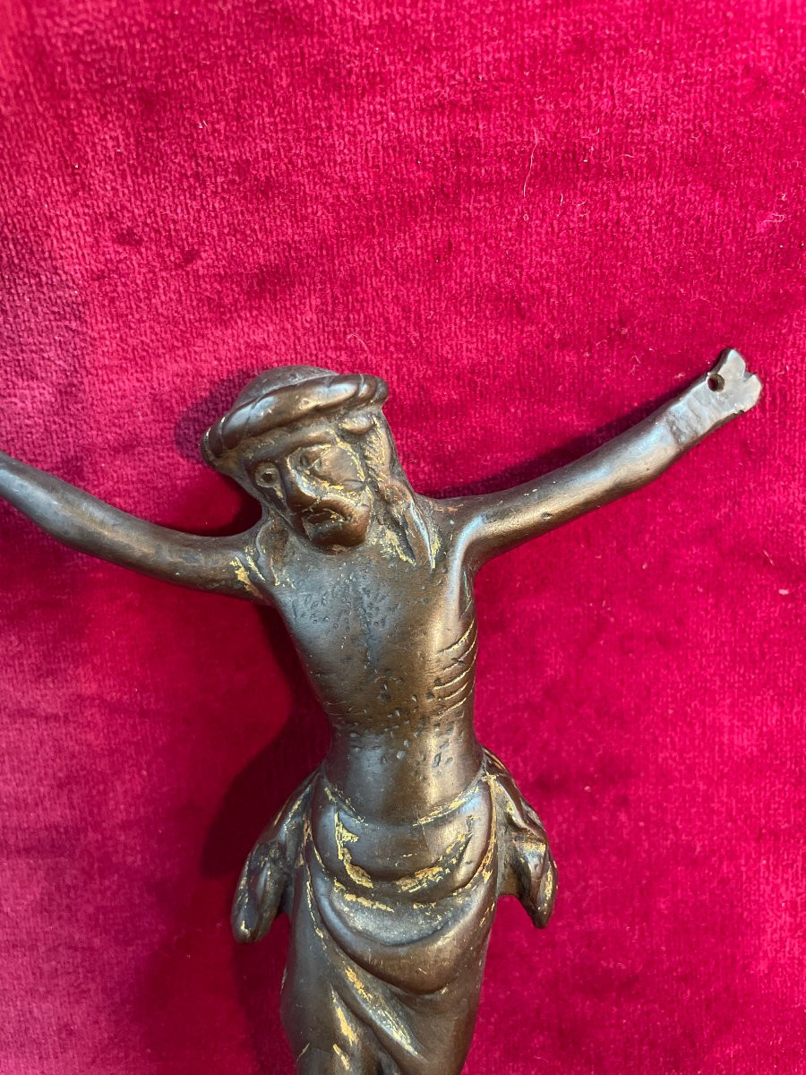 CHRIST EN BRONZE 15 EME SIECLE -photo-2