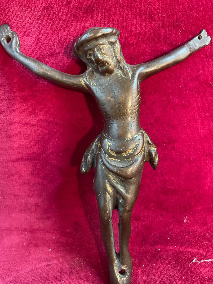 CHRIST EN BRONZE 15 EME SIECLE -photo-3
