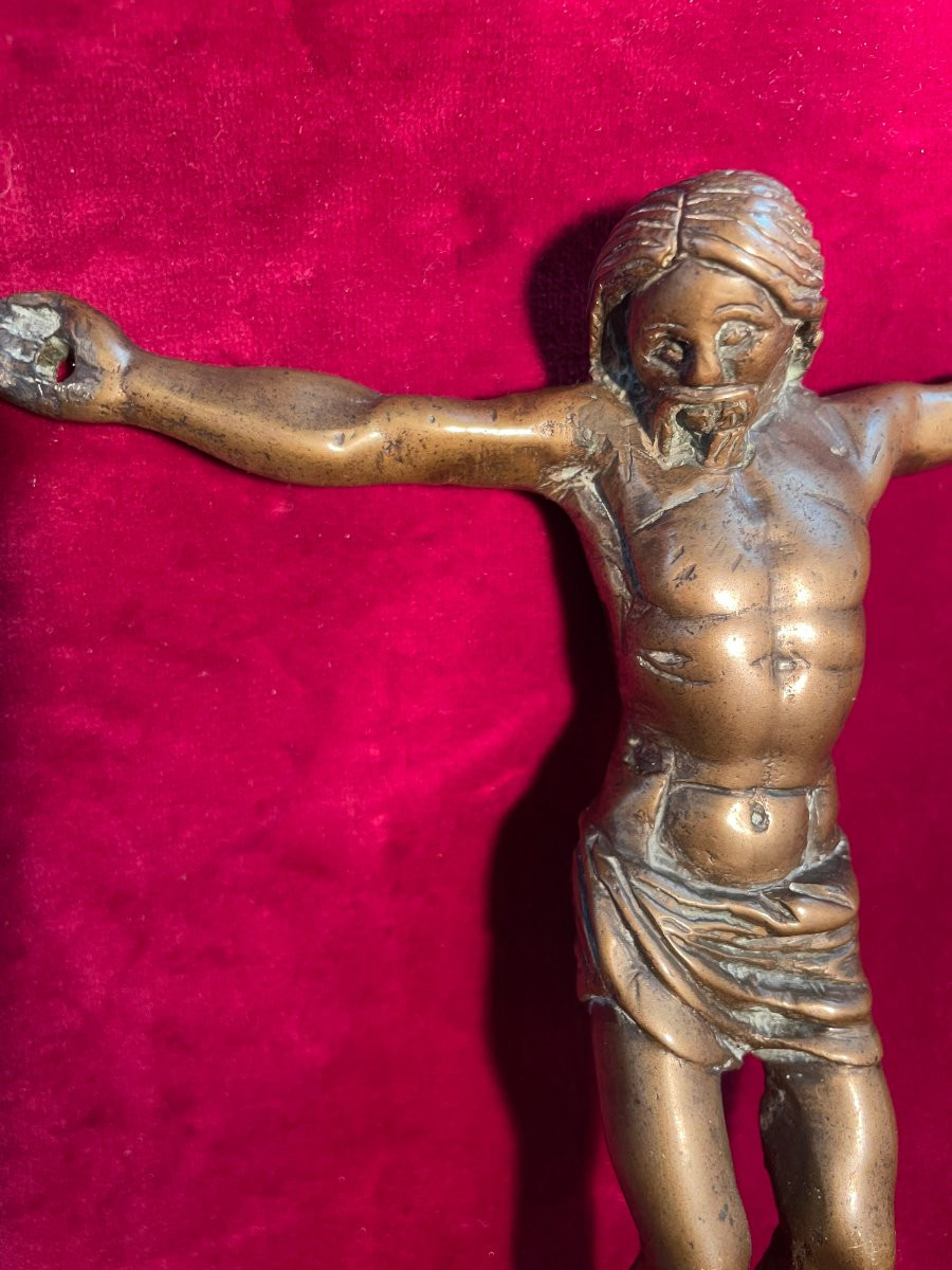 CHRIST EN BRONZE 15 EME SIECLE-photo-4