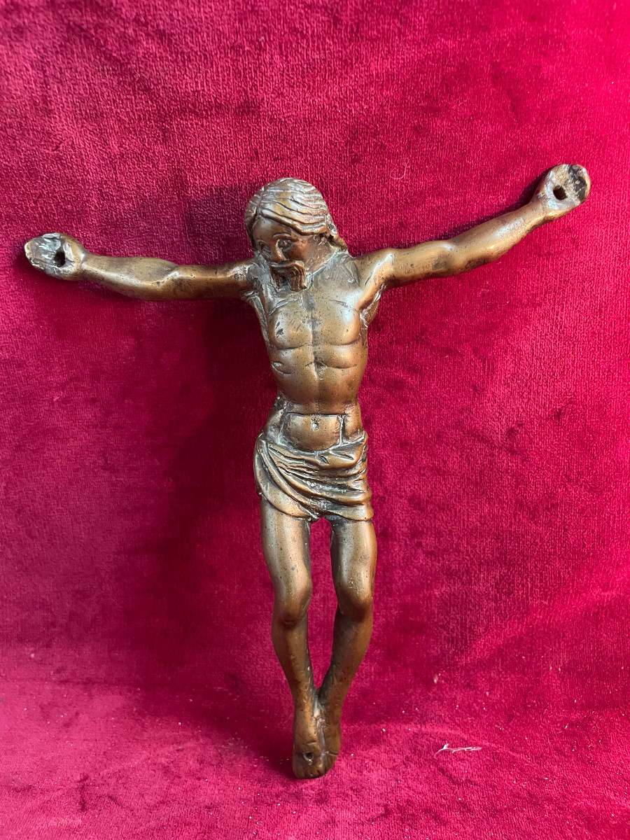 CHRIST EN BRONZE 15 EME SIECLE