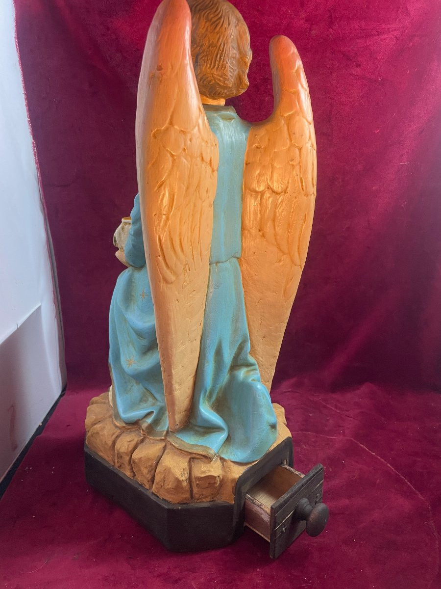 ANGE QUETEUR TRONC DE CRECHE OU  D EGLISE-photo-3