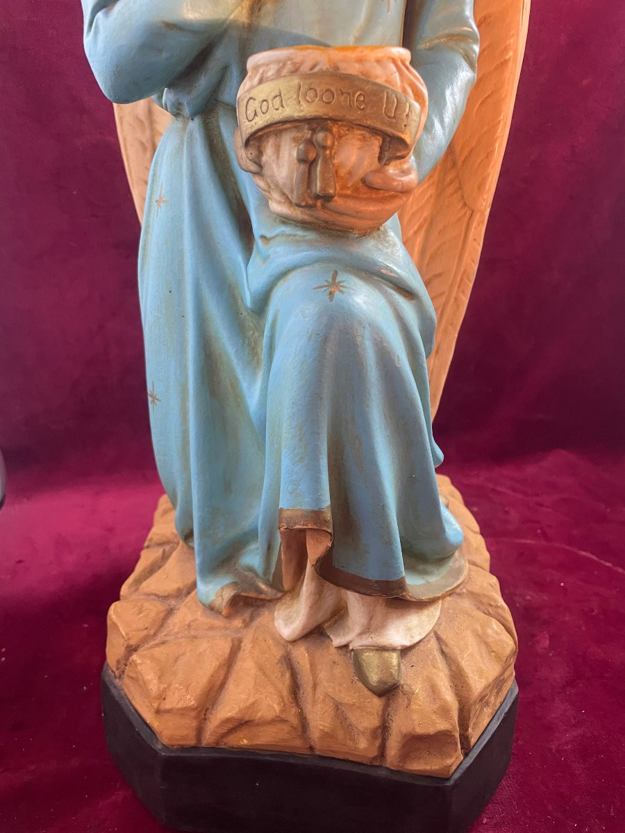 ANGE QUETEUR TRONC DE CRECHE OU  D EGLISE-photo-3