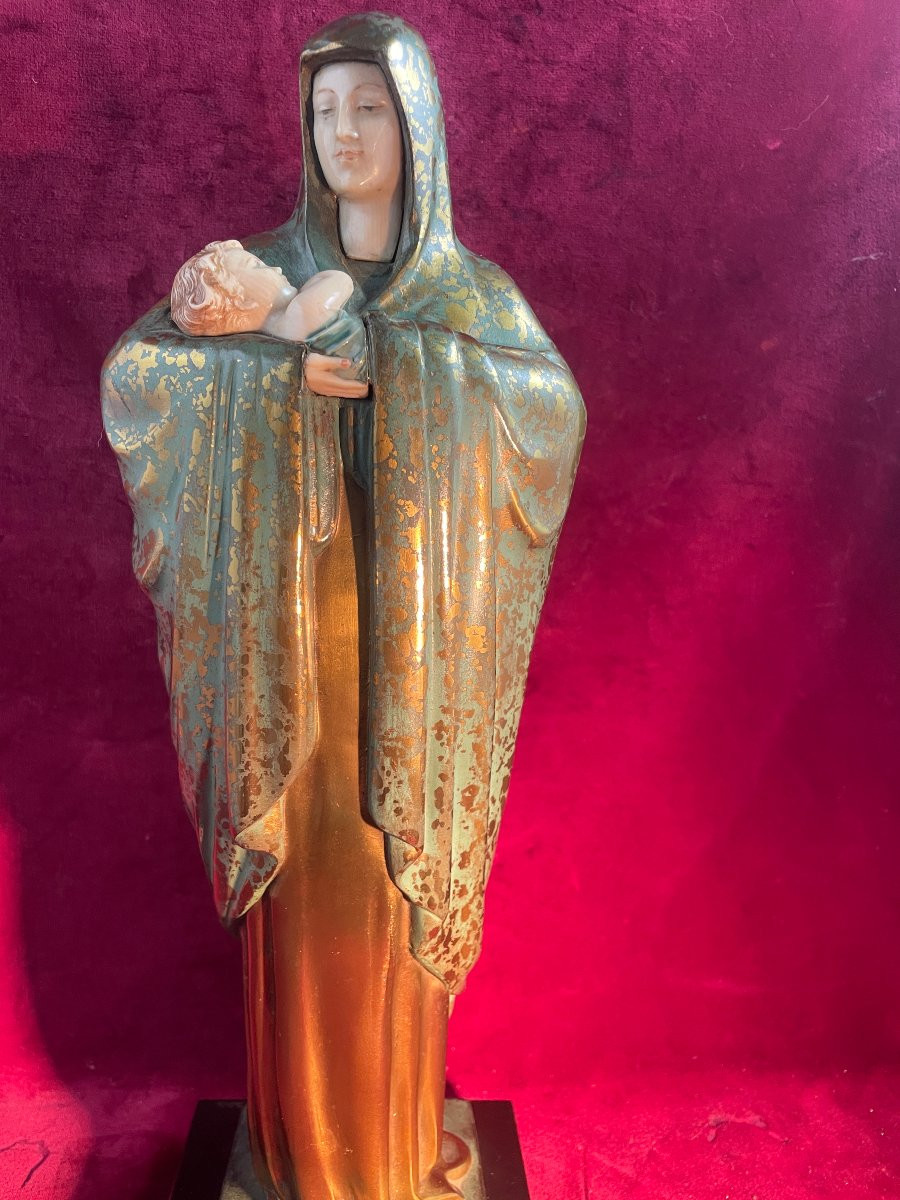 Virgin And Child Meyran Chriselephantine-photo-3