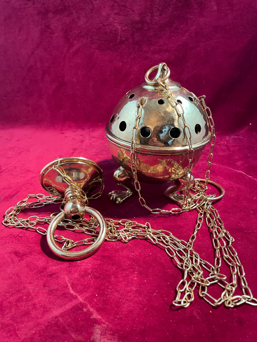 Tripod Gilt Bronze Incense Burner