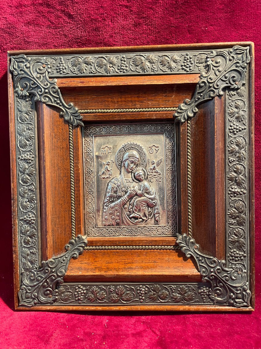 Virgin And Child Silver Plated -photo-1