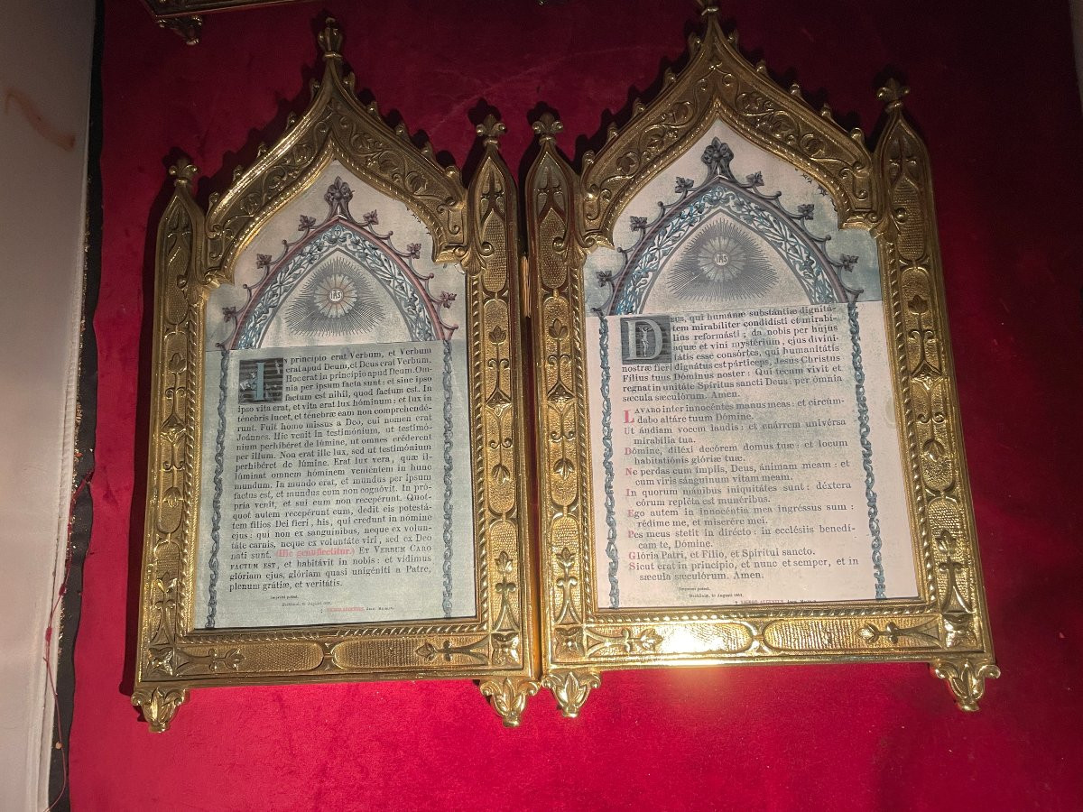 CANON D AUTEL EN BRONZE DORE NEO GOTHIQUE -photo-4