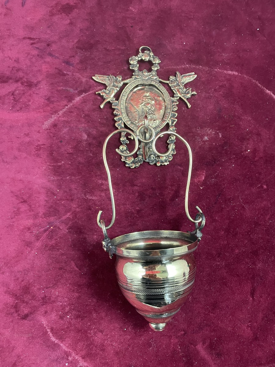 Gilded Brass Holy Water Font 