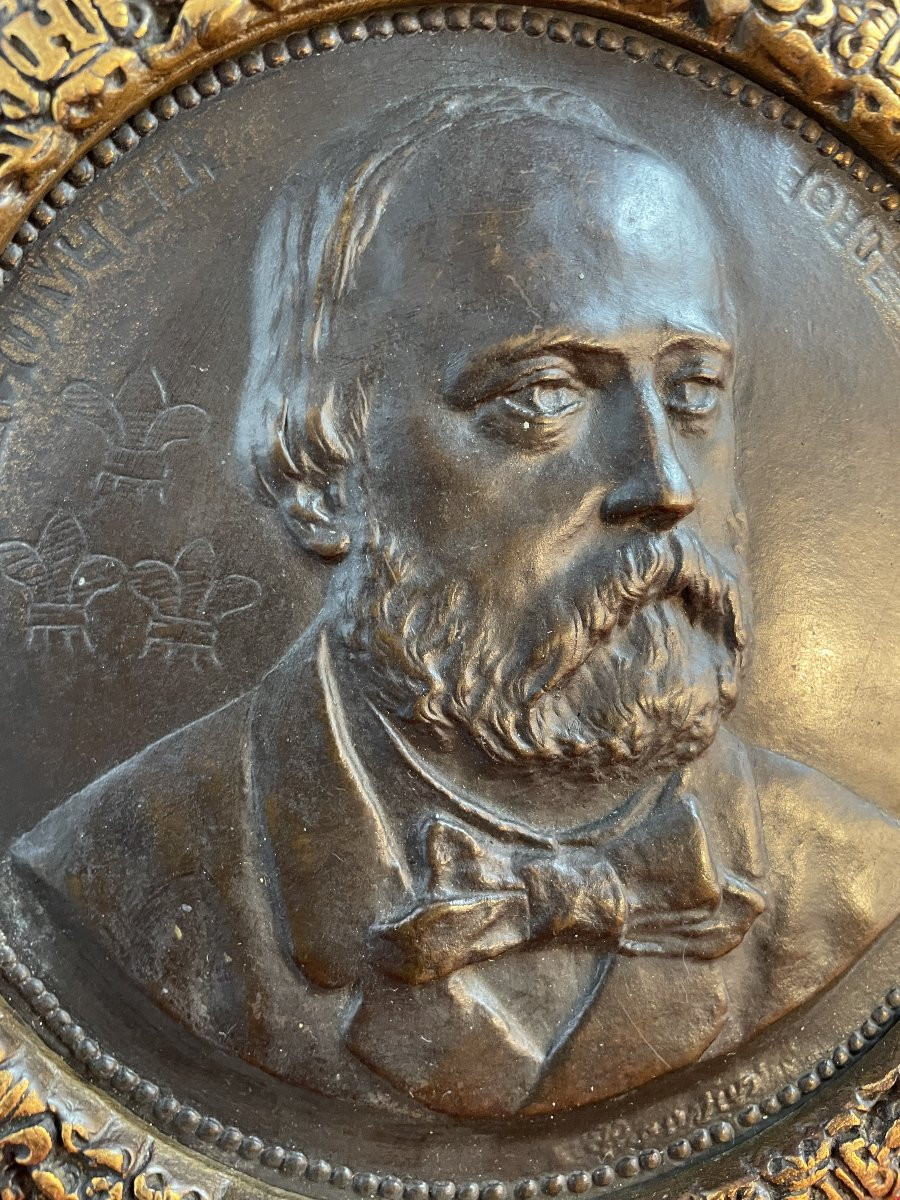 COMTE DE CHAMBORD   GRAND MEDAILLON BRONZE-photo-3