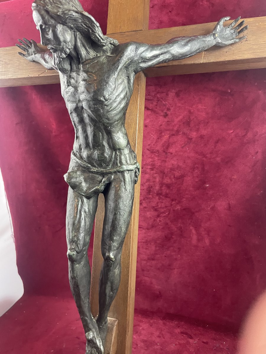 Rare Bronze Christ Of Daphne Du Barry Monaco Cathedral-photo-4