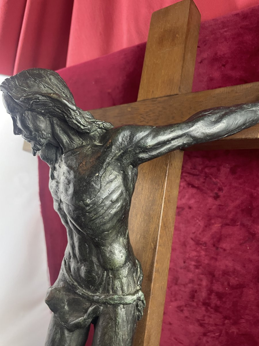  Rare Bronze Christ Of Daphne Du Barry Monaco Cathedral-photo-1