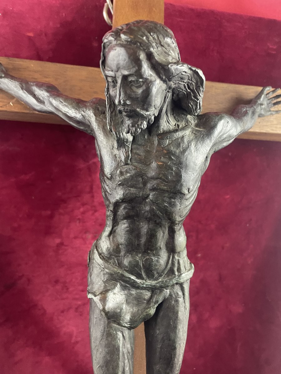  Rare Bronze Christ Of Daphne Du Barry Monaco Cathedral-photo-3