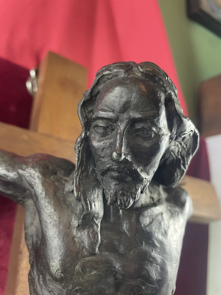  Rare Bronze Christ Of Daphne Du Barry Monaco Cathedral-photo-4