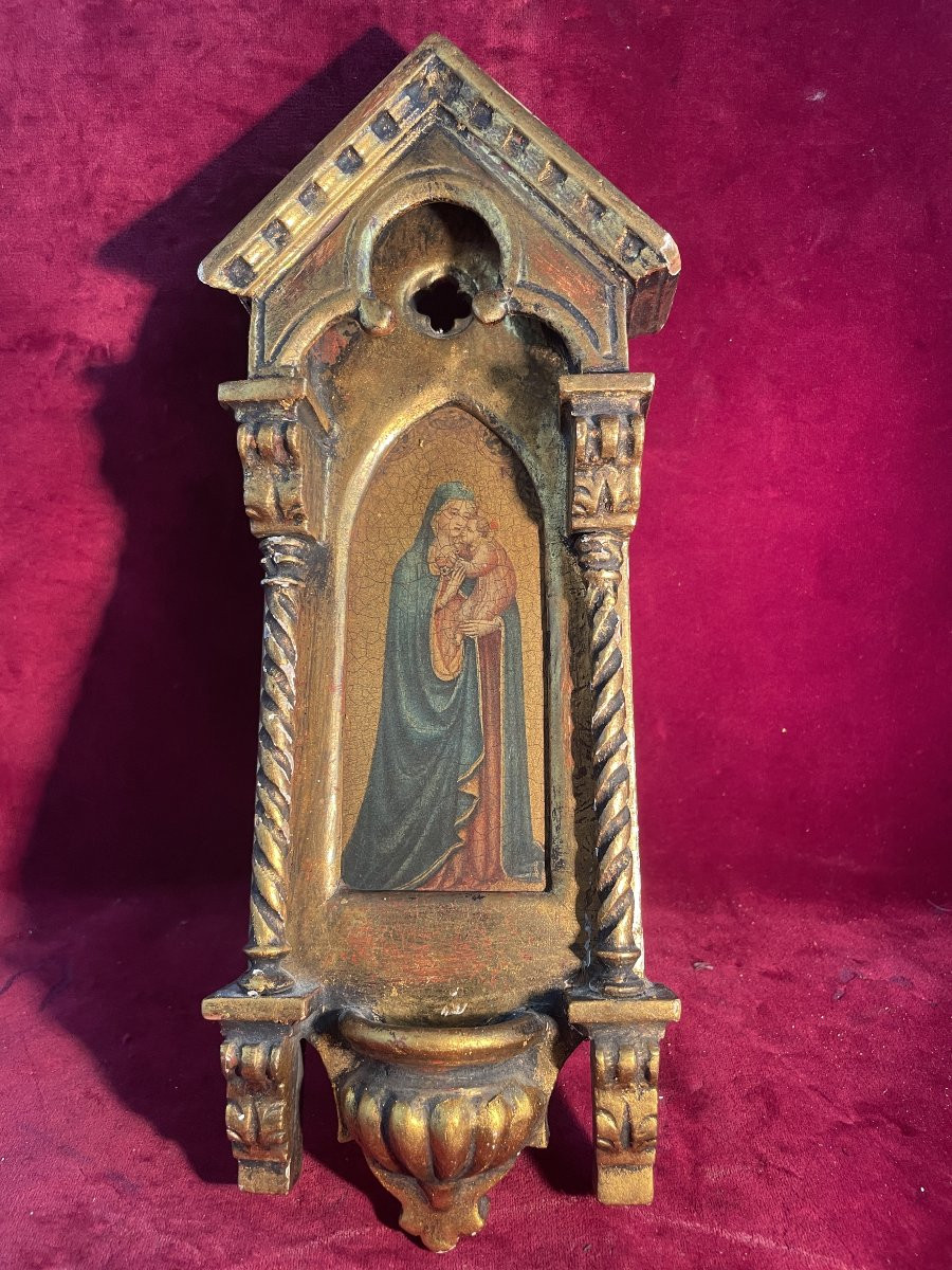 Gilded Wooden Holy Fill Florence-photo-5