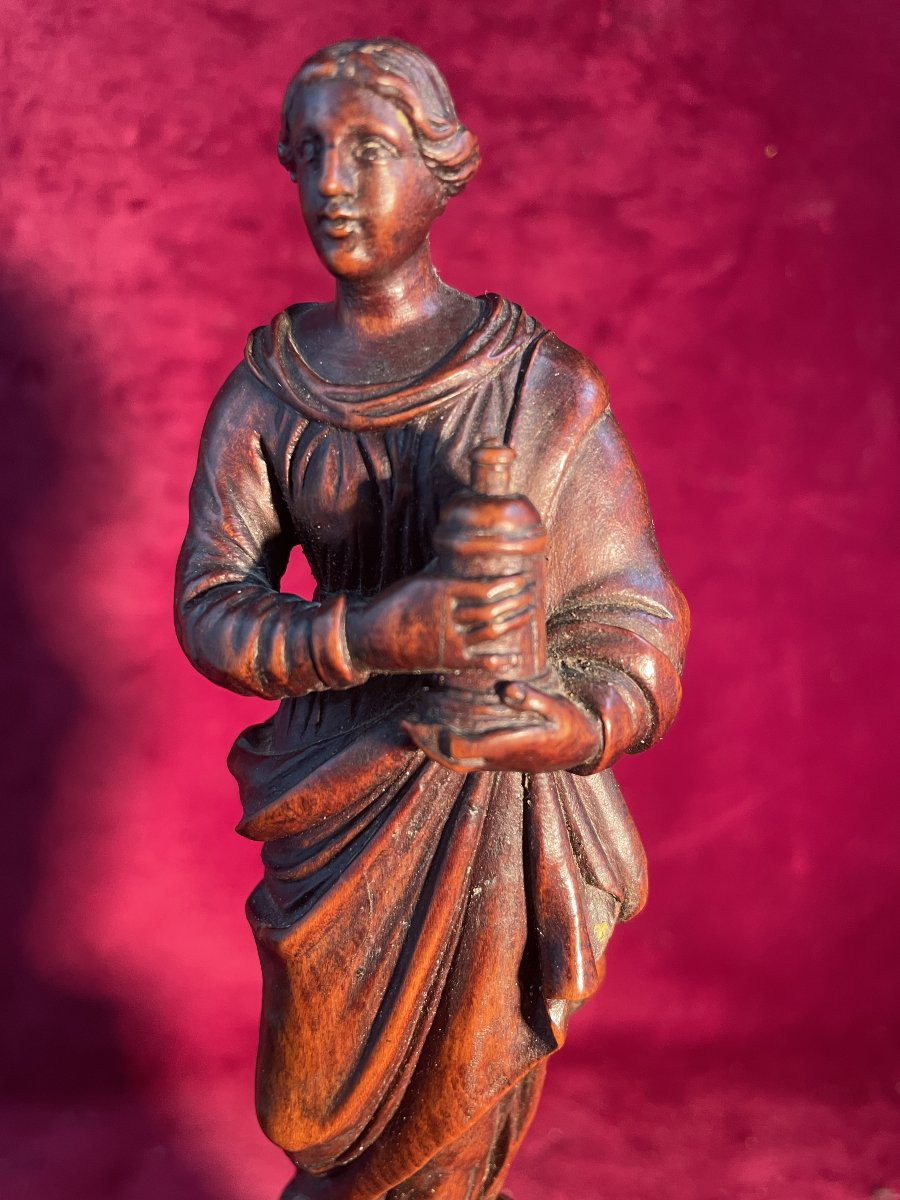 Mary Magdalene Boxwood Statuette-photo-2