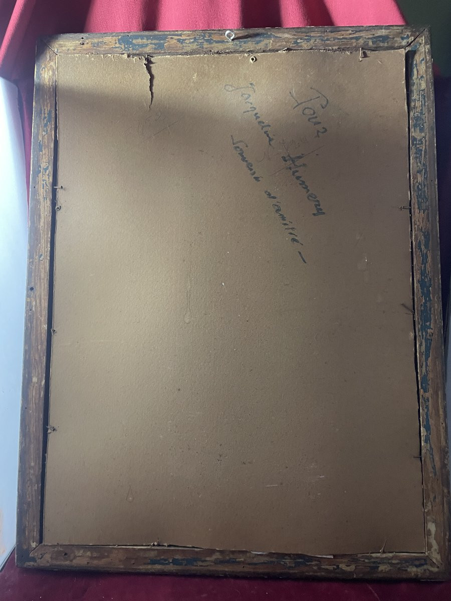 Large Under-glass Painting Of Roses And Flowers-photo-4