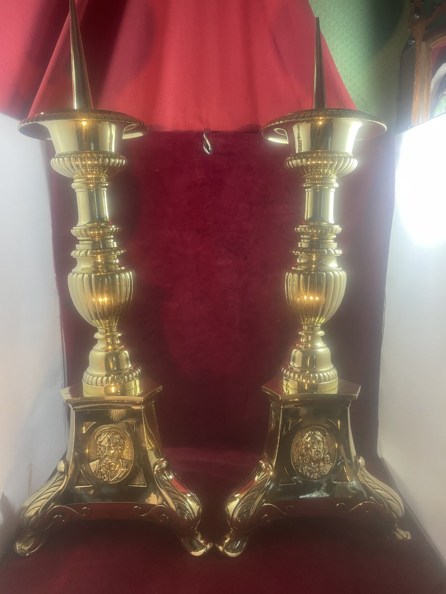 Large Bronze Candle Holder-photo-1