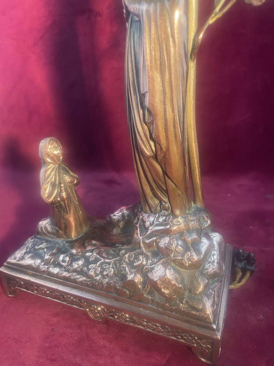 LAMPE DE CHEVET DE DEVOTION LOURDES IMMACULEE CONCEPTION-photo-2