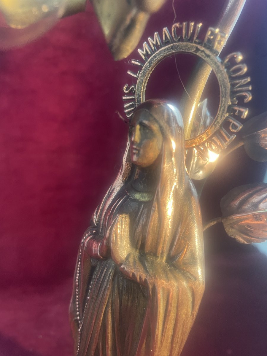 LAMPE DE CHEVET DE DEVOTION LOURDES IMMACULEE CONCEPTION-photo-3