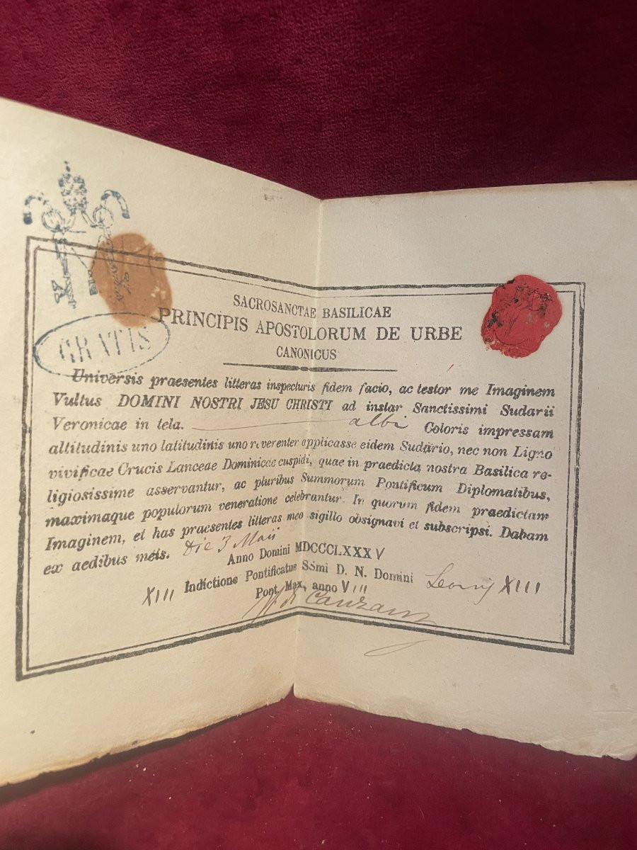 SAINTE FACE DU CHRIST AVEC AUTHENTIQUE  1849-photo-3