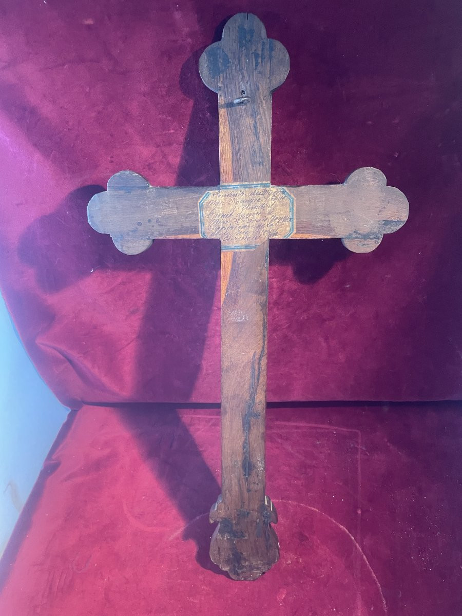 Indochinese Cross In Rosewood And Mother-of-pearl-photo-4