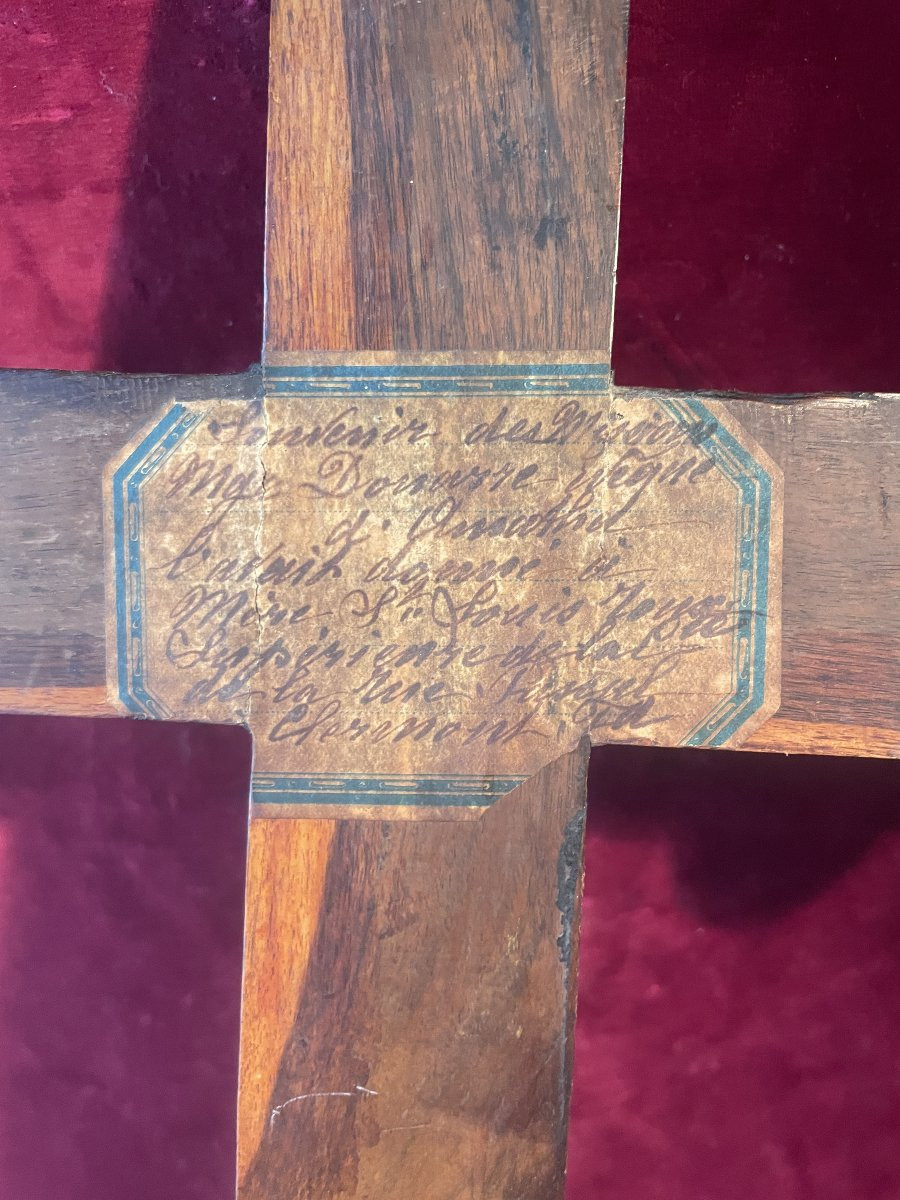 Indochinese Cross In Rosewood And Mother-of-pearl-photo-5