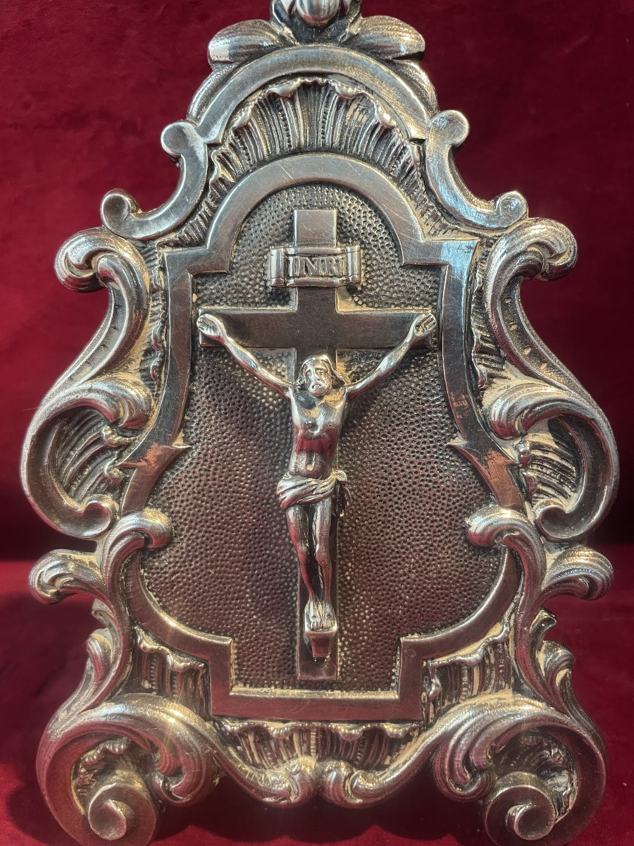 BAISER DE PAIX BRONZE ARGENTE ITALIE XVIII EME SIECLE-photo-4